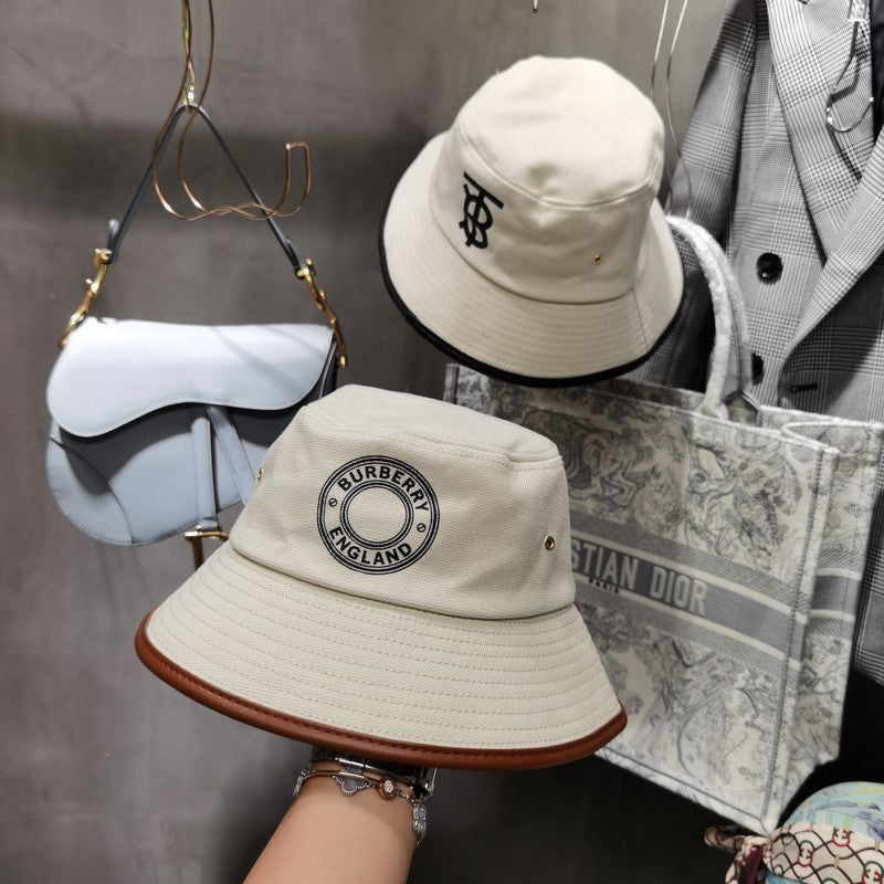 Angled view of Burberry unisex cap