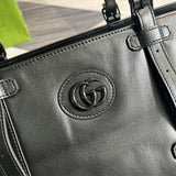 Back view of premium structured women's handbag – women's luxury handbag