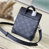  Polished top-handle bag carried on shoulder