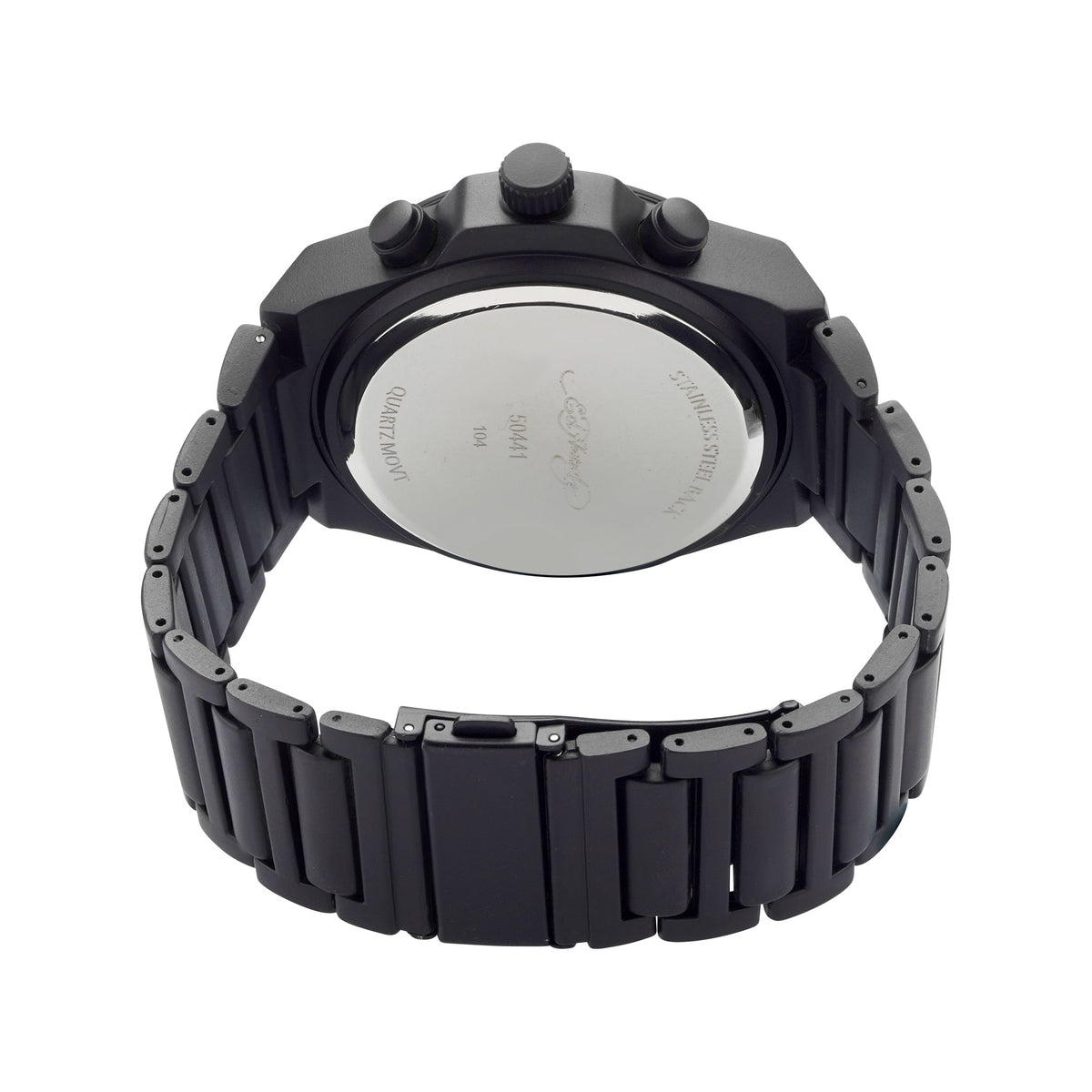 Side view of Ed Hardy men's black watch