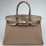 Side view of chic structured handbag