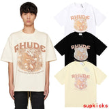 Full styled look of Rhude luxury clothing with label-forward styling