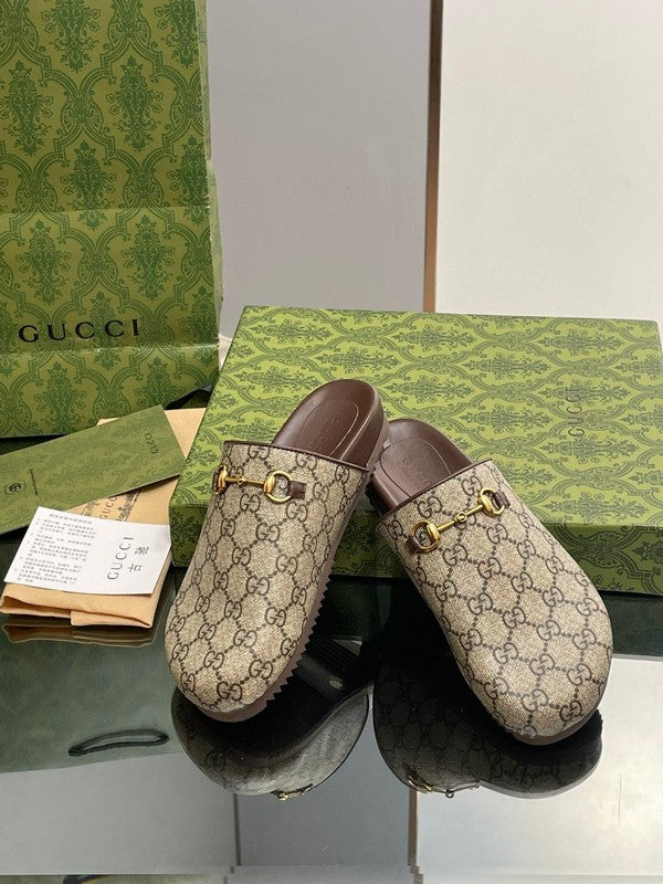 Gucci two-tone luxury sneakers view 5 breathable knit upper