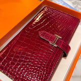 Sleek bag shown from front angle