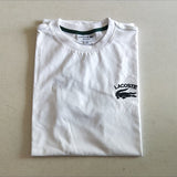Back view of Lacoste luxury clothing with signature branding