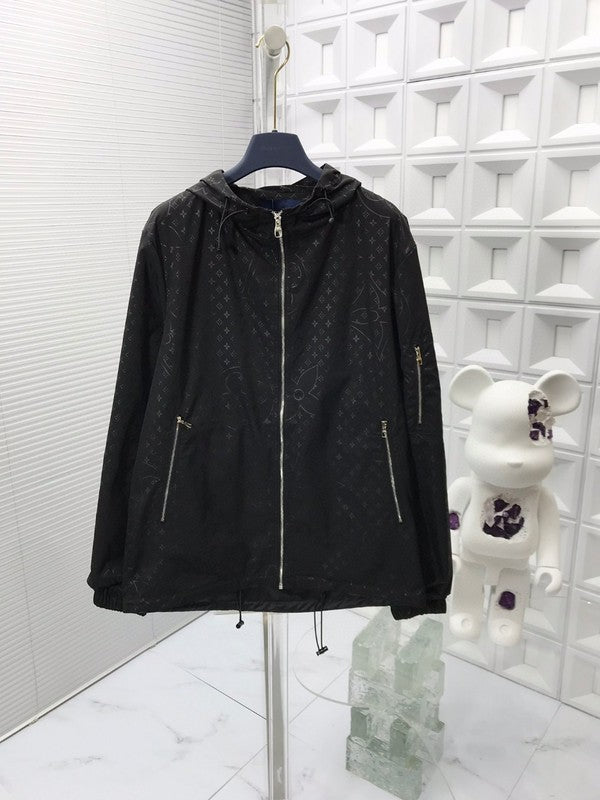 Back view of Louis Vuitton luxury clothing with tailored silhouette