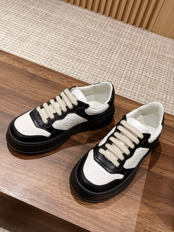 Gucci soft grey luxury sneakers view 9 chunky sole construction
