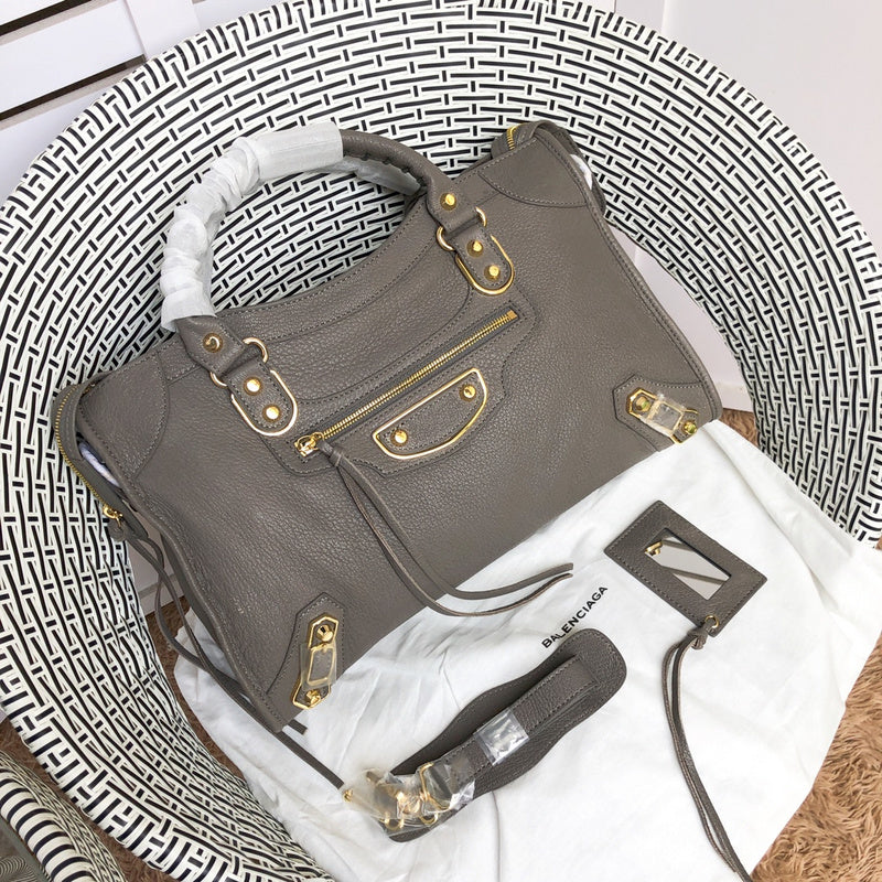 Front view of structured statement women's handbag – women's designer-style accessory