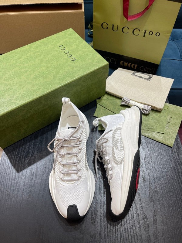 Gucci fresh white-and-black luxury sneakers view 9 minimalist modern build