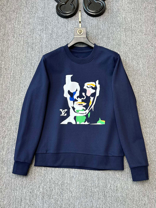 Front view of Louis Vuitton luxury clothing with tailored silhouette