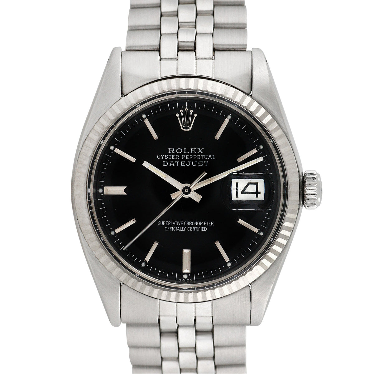 Side view of Rolex men's watch