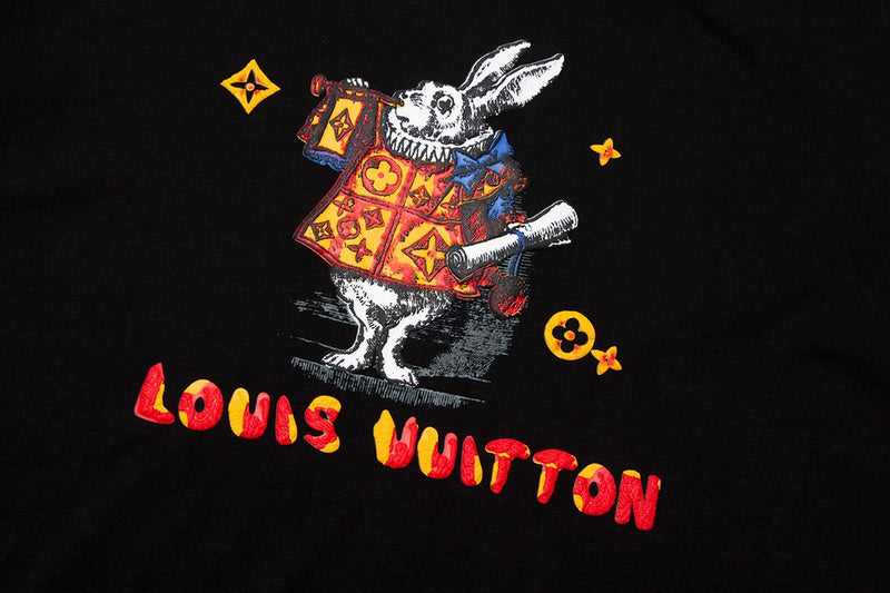 Close-up detail shot of Louis Vuitton cotton t-shirt with everyday silhouette