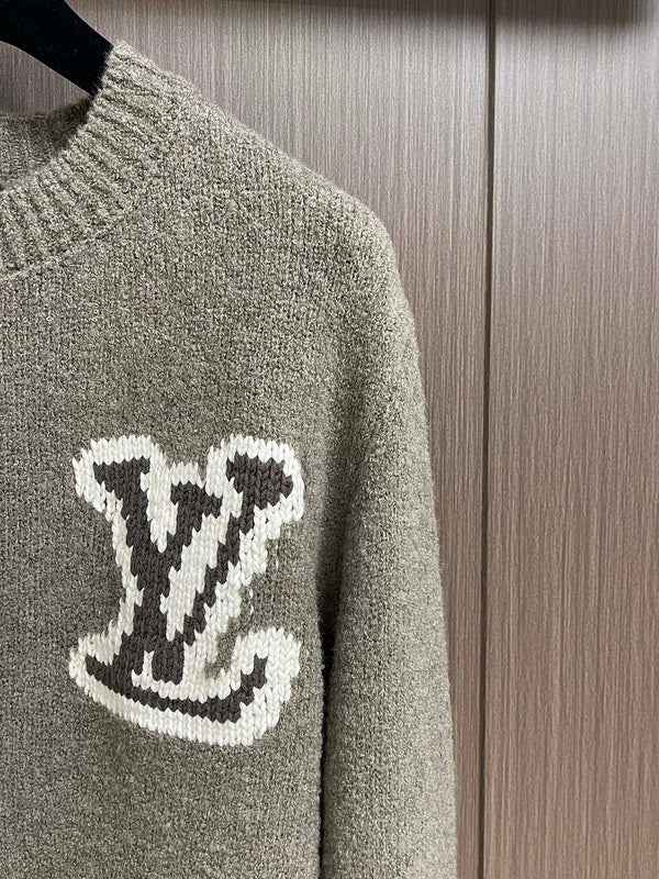 Full styled look of Louis Vuitton luxury clothing with monogram-inspired silhouette
