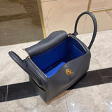 Side view of effortless structured handbag