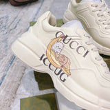 Gucci stone beige luxury sneakers view 4 chunky sole construction