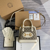Front view of structured chic women's handbag – women's statement bag