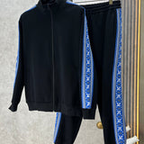 Front view of Louis Vuitton luxury clothing with runway-inspired design
