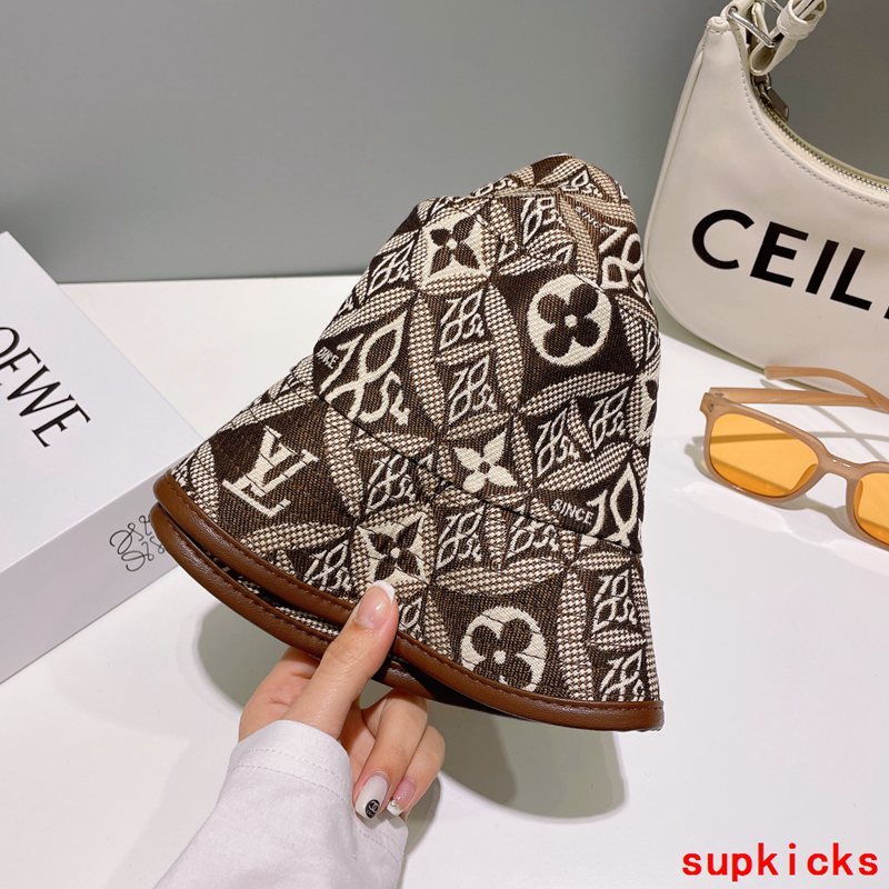 Close-up detail view of Louis Vuitton unisex cap