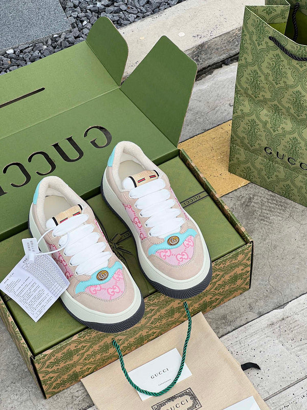 Gucci sneakers detailed view showing premium designer craftsmanship