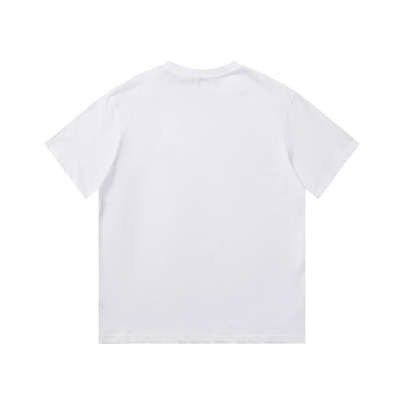 Side profile of Polo cotton polo shirt with monogram-inspired silhouette