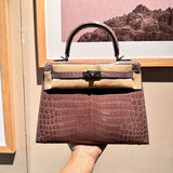 Close-up detail of refined bag design