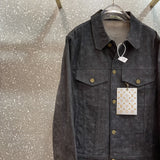 Back view of Louis Vuitton luxury clothing with monogram-inspired silhouette