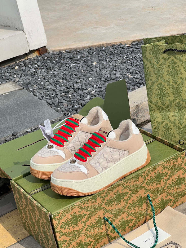 Gucci two-tone luxury sneakers view 4 streetwear statement look