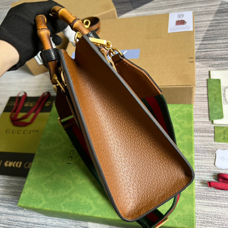 Top view of sleek modern women's handbag – women's statement bag