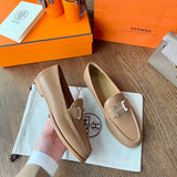 Hermès Grey Platform Heels - Studio Shot