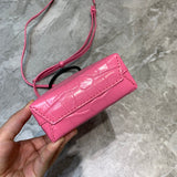 Bold Faux Leather Handbag - Signature Hardware Accents | Women's Fashion Handbag #985 - hardware and detail close-up (image 5) of designer-inspired handbag