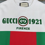 Full styled look of Gucci luxury clothing with monogram-inspired silhouette