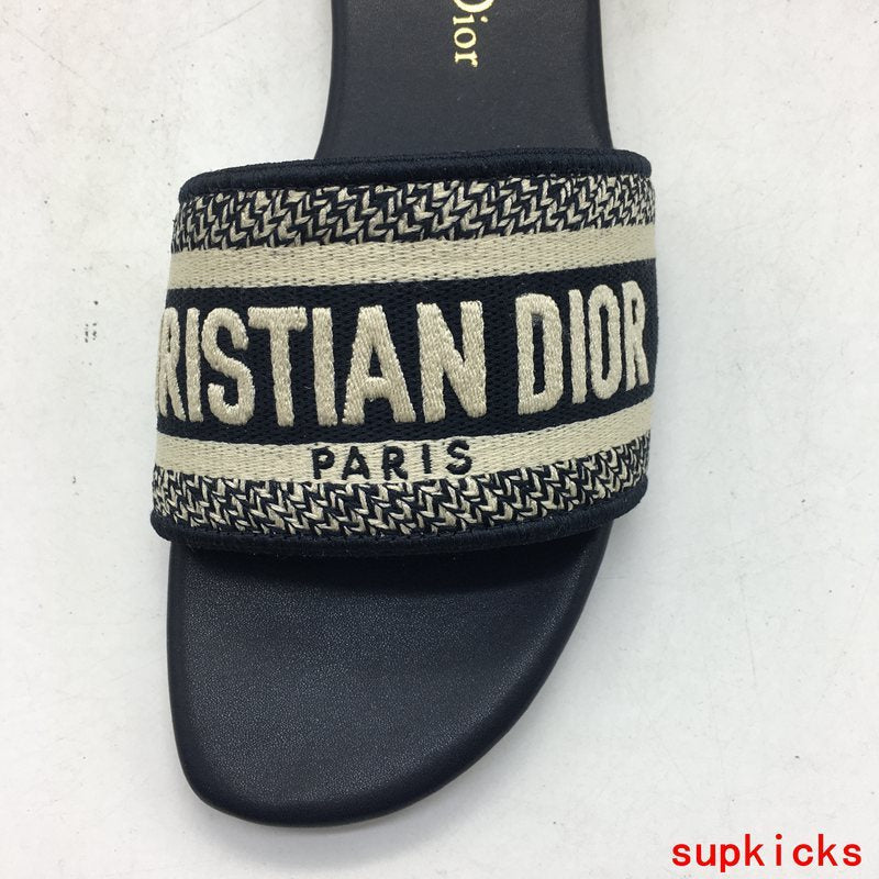 Dior Chocolate Brown Loafer Flats - Angled View