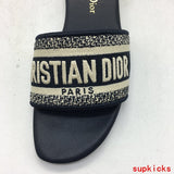 Dior Chocolate Brown Loafer Flats - Angled View