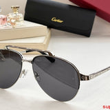 Close-up detail view of Cartier unisex sunglasses