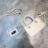 Refined Vegan Leather Handbag - Understated Luxury Look | Women's Fashion Handbag #689 - close-up detail shot (image 3) of designer-inspired handbag