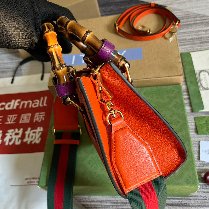 Side view of statement structured handbag