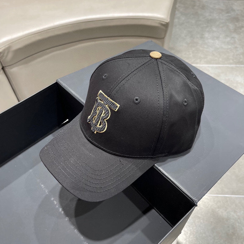 Close-up detail view of Burberry unisex cap