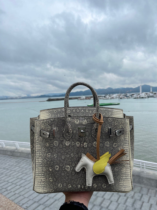 Poised bag shown from front angle