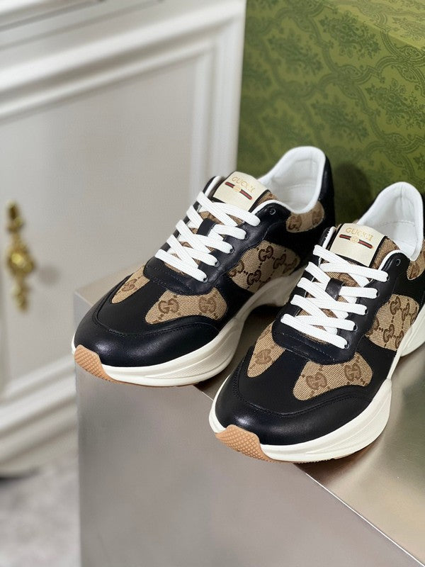 Gucci stone beige luxury sneakers view 6 classic court silhouette