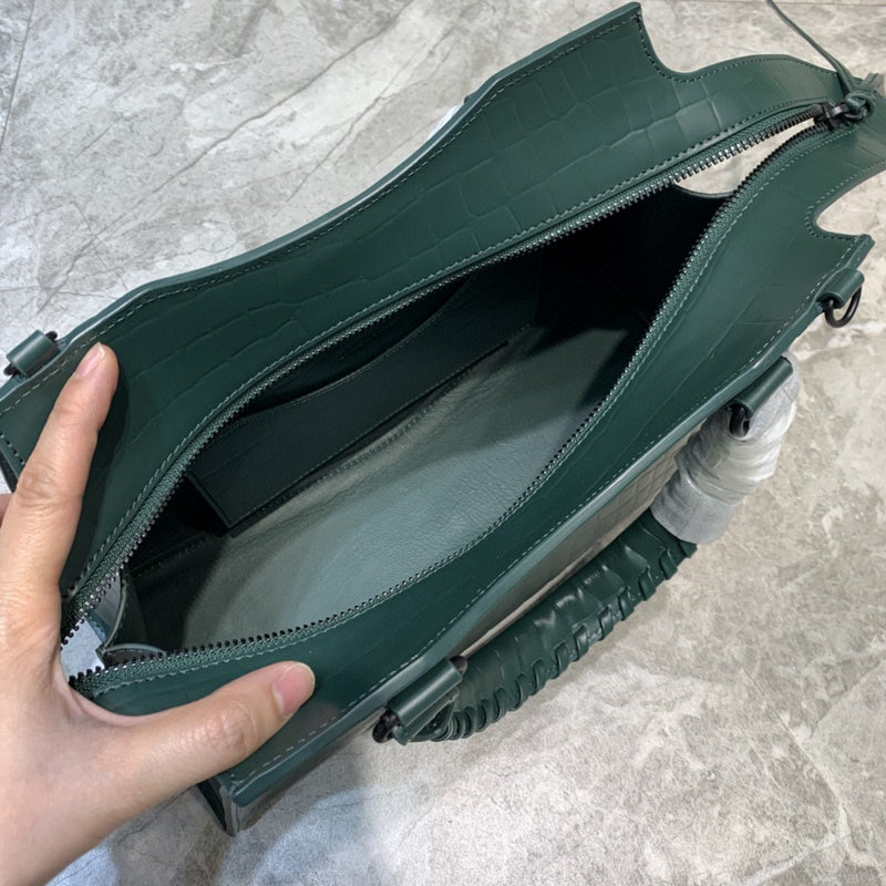 Contemporary Vegan Leather Handbag - Chic Everyday Appeal | Women's Everyday Carry Handbag #626 - alternate angle view (image 8) of designer-inspired handbag