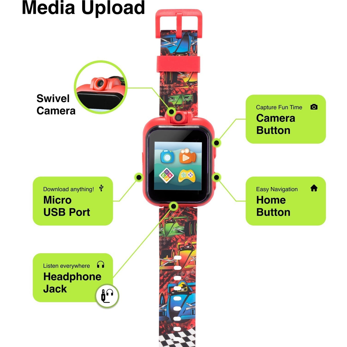 Lifestyle view of PlayZoom unisex red watch