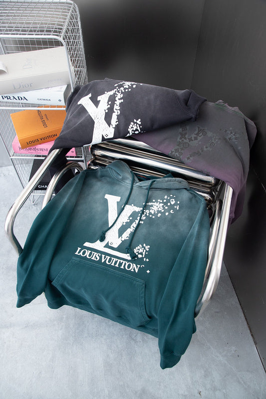 Back view of Louis Vuitton luxury clothing with tailored silhouette