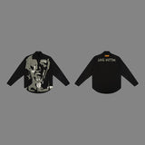 Full styled look of Louis Vuitton luxury clothing with logo-detail design