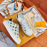 Close-up of Louis Vuitton shoes craftsmanship