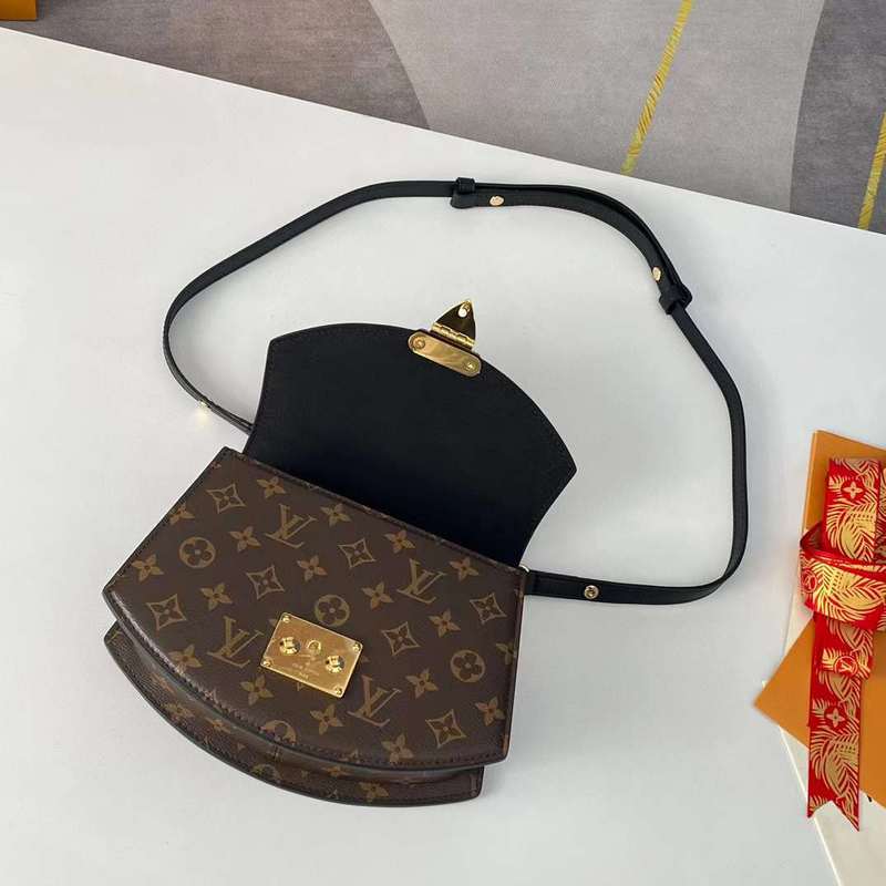 Top view of signature polished women's handbag – women's premium purse