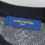 Front view of Louis Vuitton luxury clothing with monogram-inspired silhouette