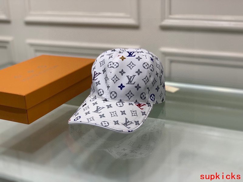 Close-up detail view of Louis Vuitton unisex cap