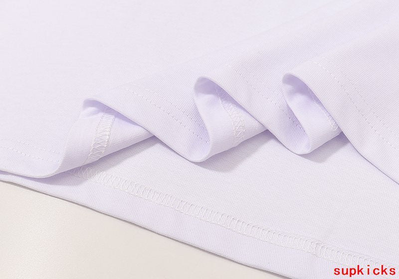 Close-up detail shot of Rhude luxury clothing with contemporary cut