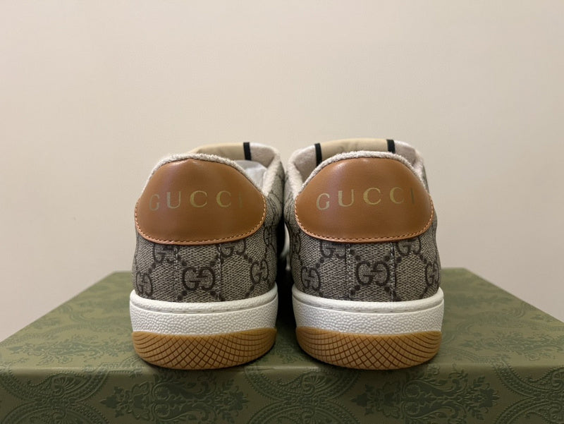 Gucci fresh white-and-black luxury sneakers view 5 signature lace-up style