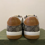 Gucci fresh white-and-black luxury sneakers view 5 signature lace-up style
